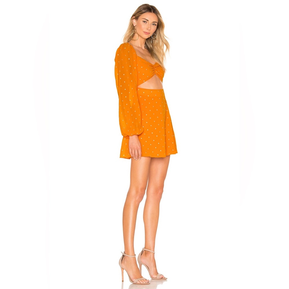 Privacy Please Nich Mini Dress in Marigold sz XS